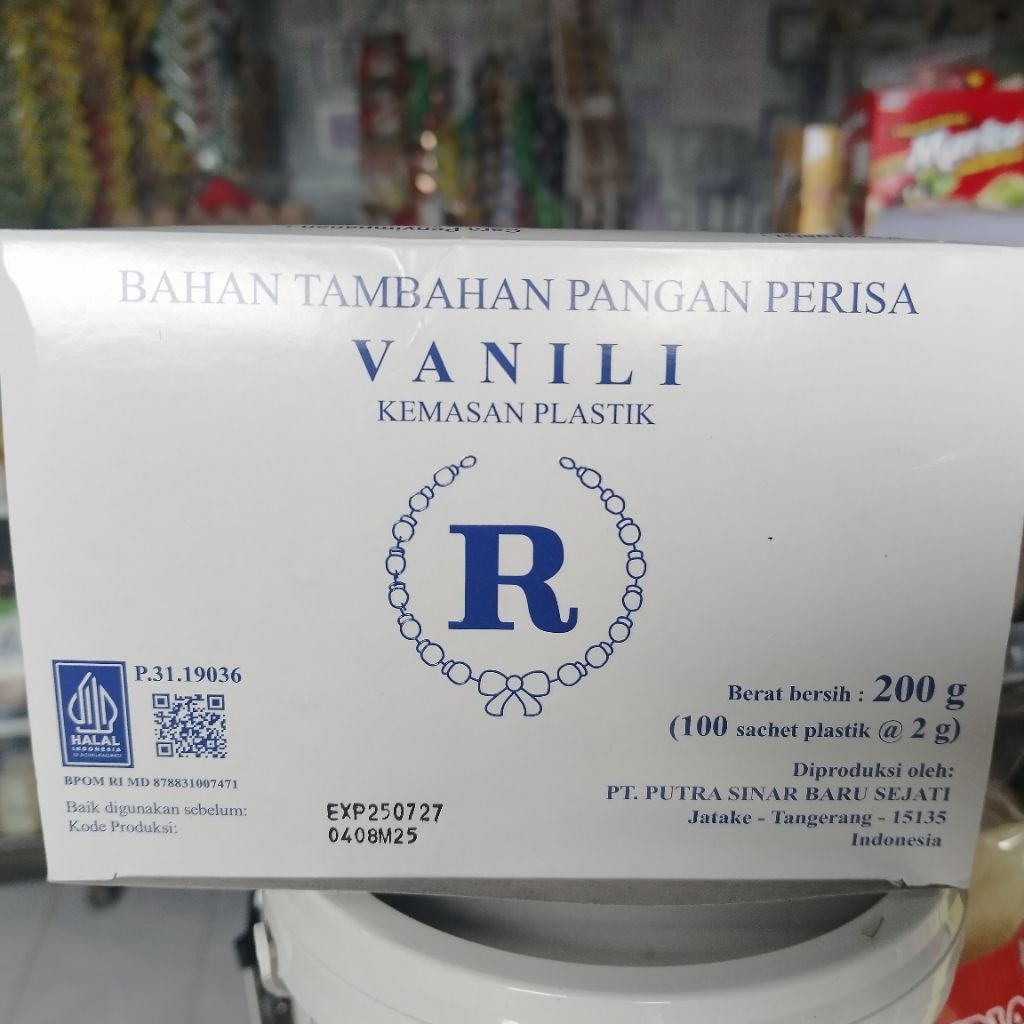 VANILI BUBUK Sachet Vanillie R - 100 Sachet Per Box