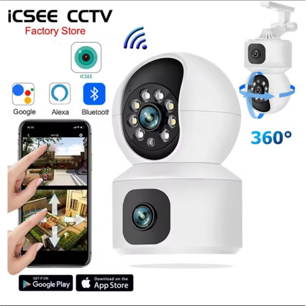 ICSEE IP CAM PTZ DUAL LENS AUTO TRACKING IP CAMERA PTZ