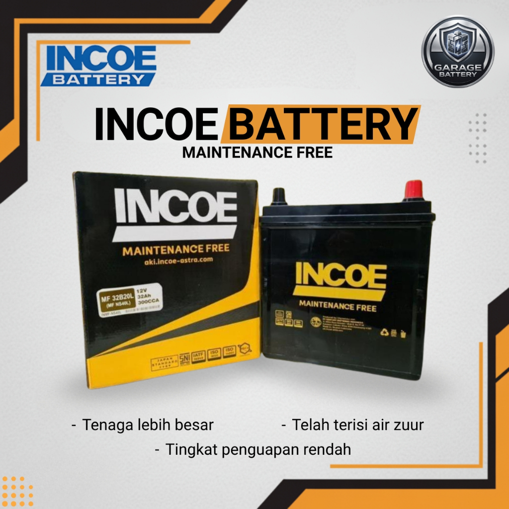 Incoe MF Aki Mobil Honda Brio NS40L 12V / 32Ah - Aki Kering
