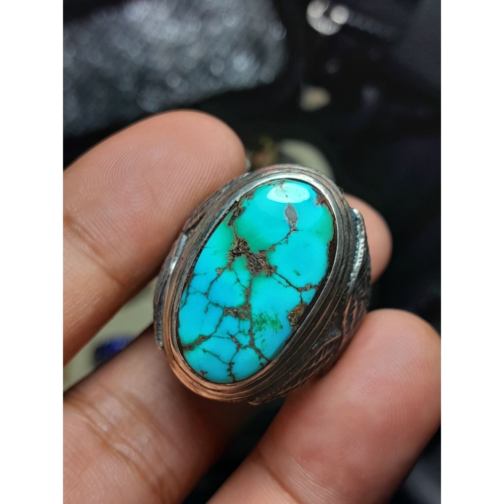 BATU CINCIN AKIK PIRUS PERSIA BIRU