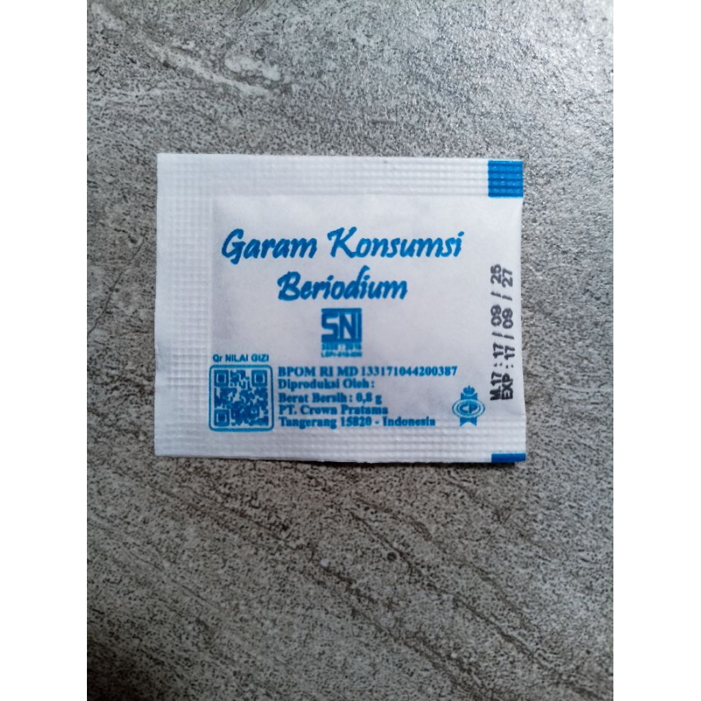 Garam sachet/ garam yodium sachet/ garam polos/ salt n pepper powder