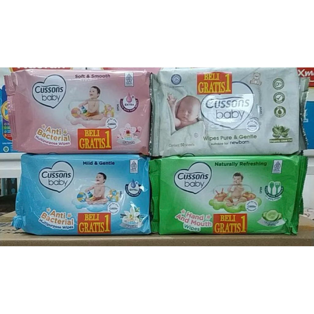 CUSSON BABY WIPES / Tisu Basah Bayi / Tissue Basah Buy 1 Get 1 - 45s
