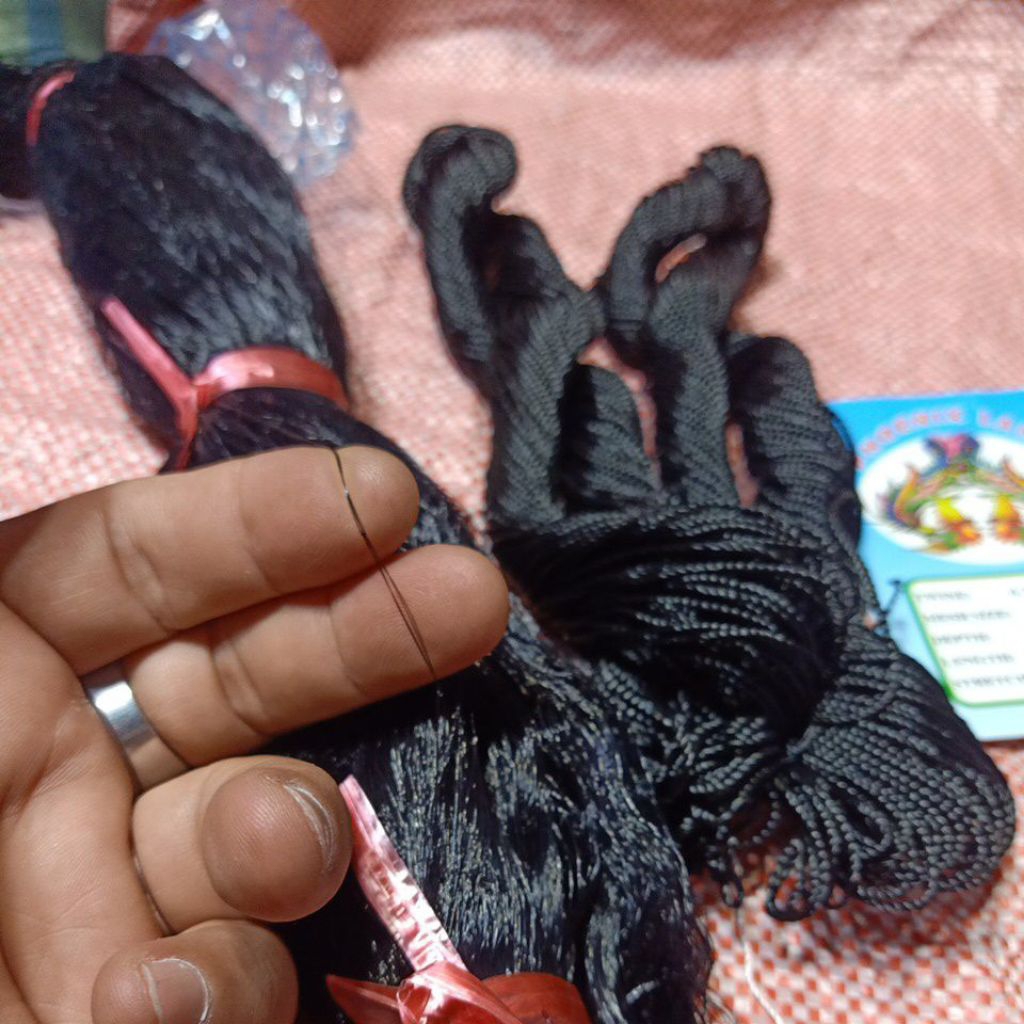 012 Jaring burung hitam 2" tinggi 5 meter 100 /100 bonus 2 ikat benang nylon, buat burung sebesar pe