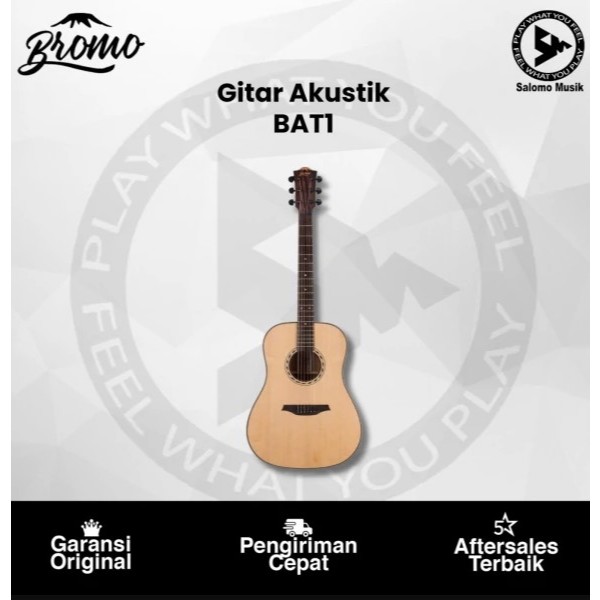 Gitar Akustik Bromo BAT1 Solid Top Tahoma Series Original