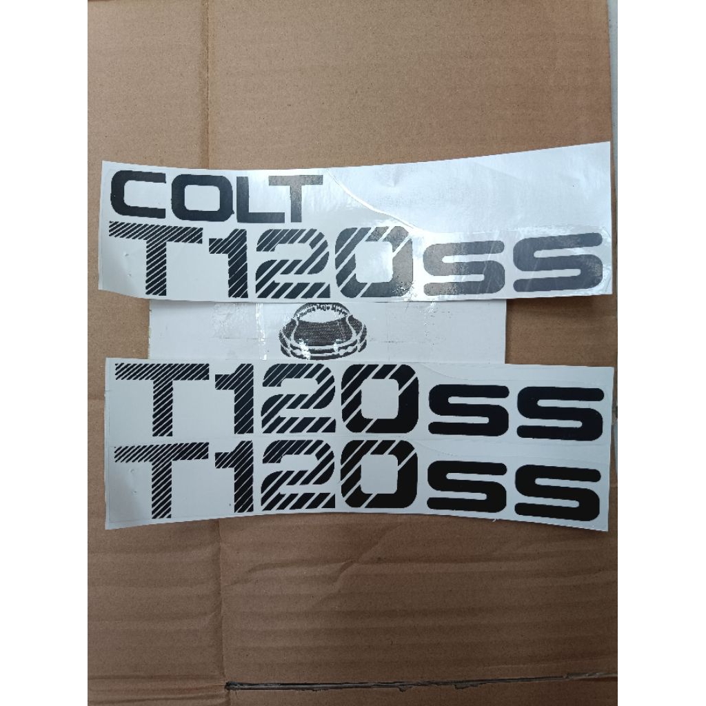 stiker sticker list emblem logo mobil Mitsubishi colt T120ss