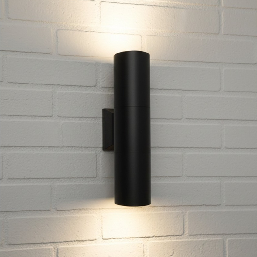 Lumina - Lampu Dinding LED Up Down Minimalis Wall Lamp Outdoor Indoor Hitam Silinder Modern E27 - C-