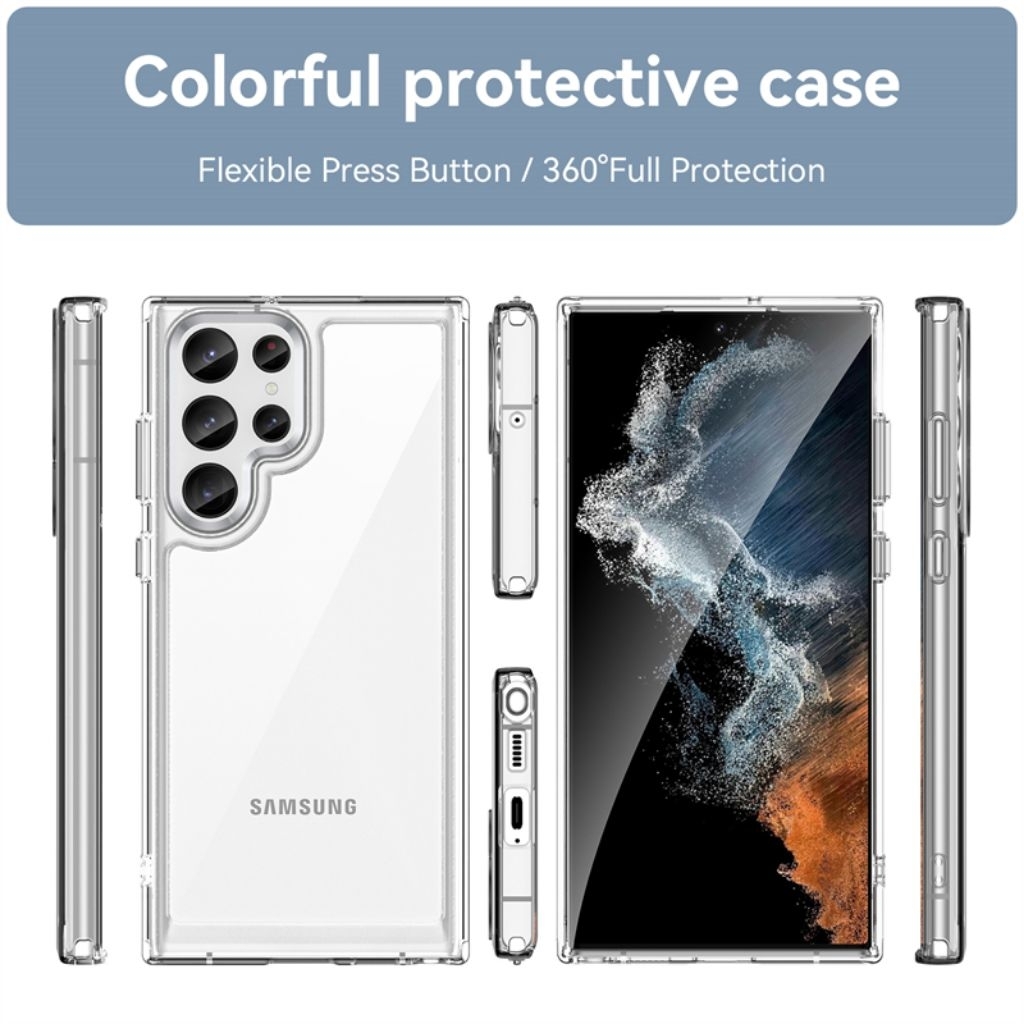 Crystal CLEAR Anti Yellow Samsung S20 S21 S22 S23 S24 S25 Ultra Plus FE Note 10 20 ultra Case Cover 