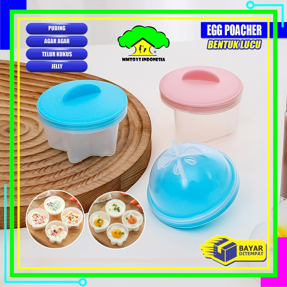 MI-C1437 Cetakan Telur Kukus Dessert Bentuk Lucu / Cetakan Steamer Telor Egg Poacher / Cetakan Jelly