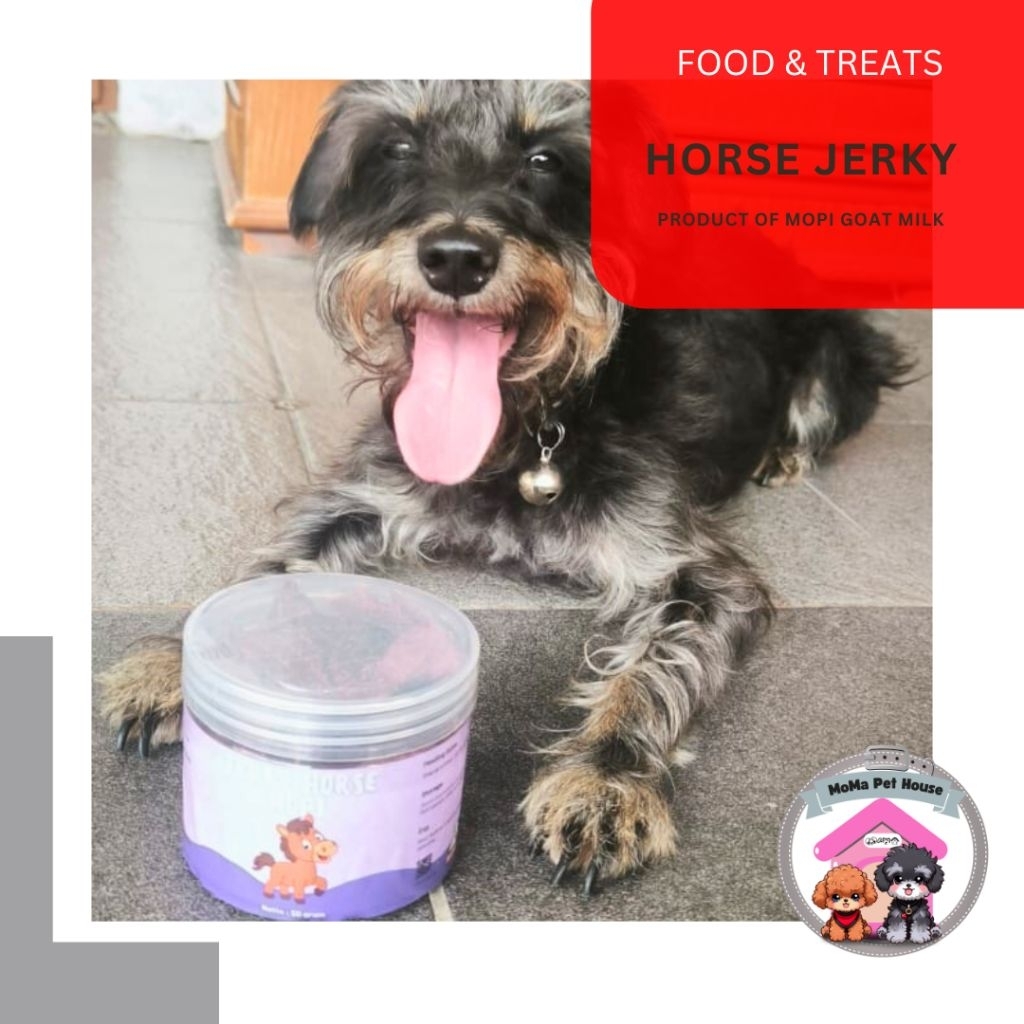 Horse Jerky Dog Treat 100% Daging Kuda Pure Meat Novel Protein Rendah Lemak