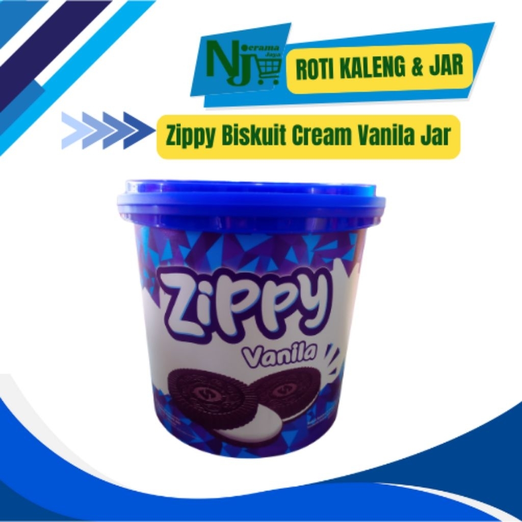 Zippy Biskuit Krim Kaleng Plastik Jar 280gr