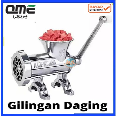Gilingan Daging Manual Meat Grinder Penggiling Meat Mincer Stainless Alat Penggiling Daging Manual G
