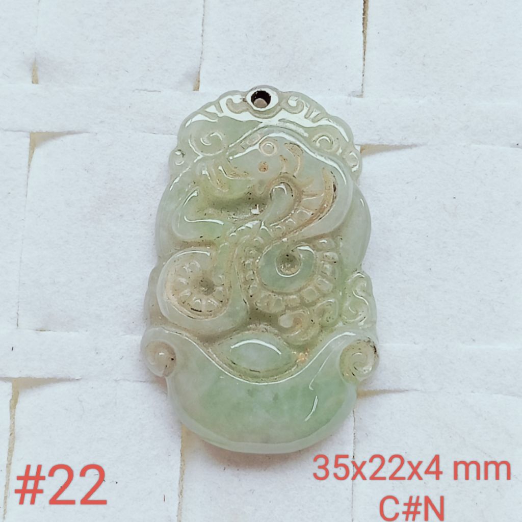 liontin batu natural jedeite jade type A/B. batu giok Burma #22