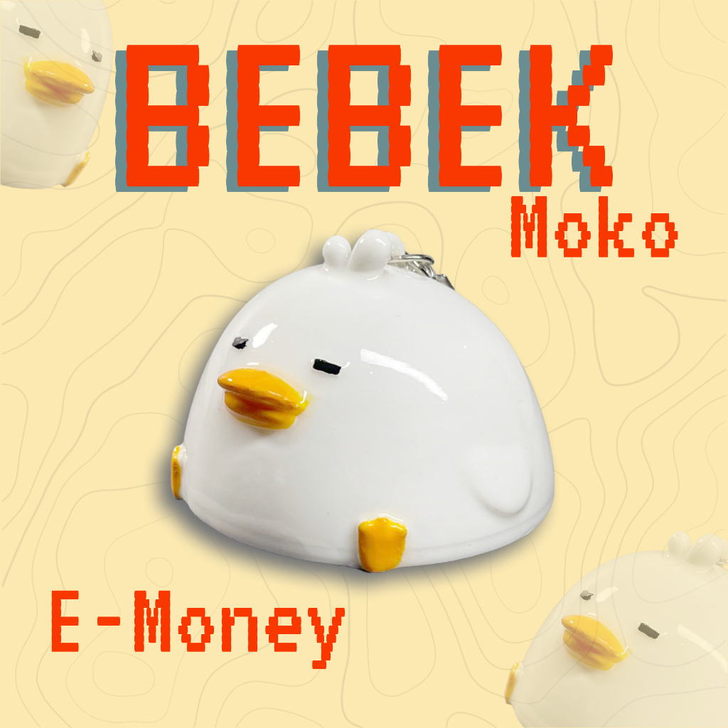 Gantungan Kunci E-Money Bebek Moko Custom Unik & Lucu Solusi Praktis untuk Transportasi Umum TransJa
