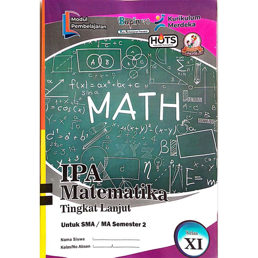 BUKU LKS BUPIN SMA MA IPA MATEMATIKA KELAS 11 SEMESTER 2 GENAP KURIKULUM MERDEKA TA.2025/2026 | BUPI