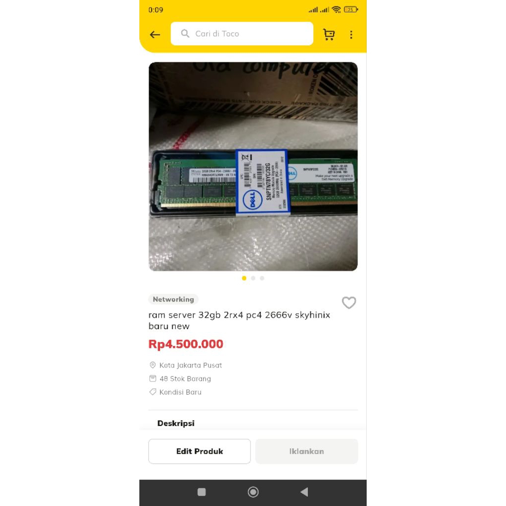 ram server 32gb pc4 2666v skihinyx logo dell