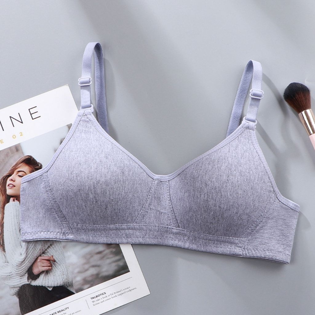 Bh Bra Wanita Remaja Dewasa Puah Up Motif Polos Tanpa Busa dan Kawat Warna Variatif Lembut Nyaman di