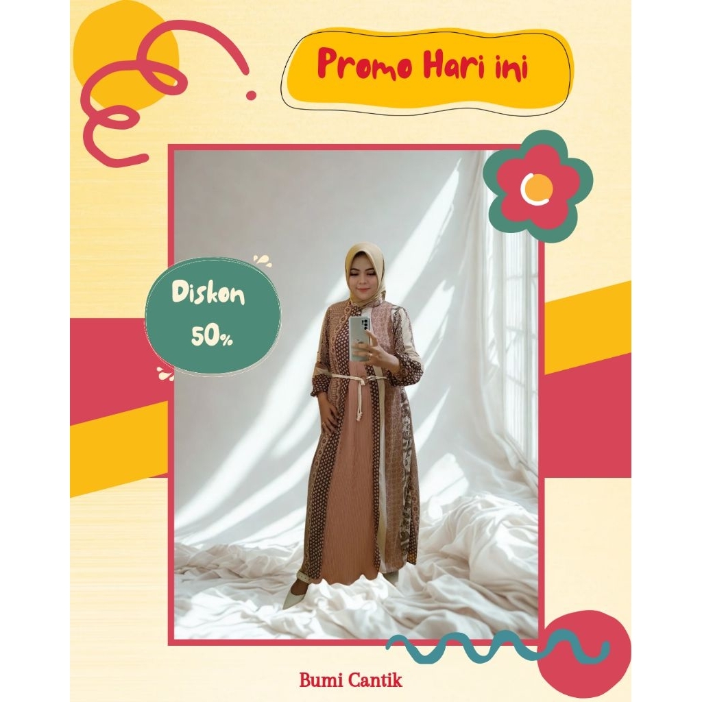 Gamis Lebaran Trend Warna Pink Nude Premium