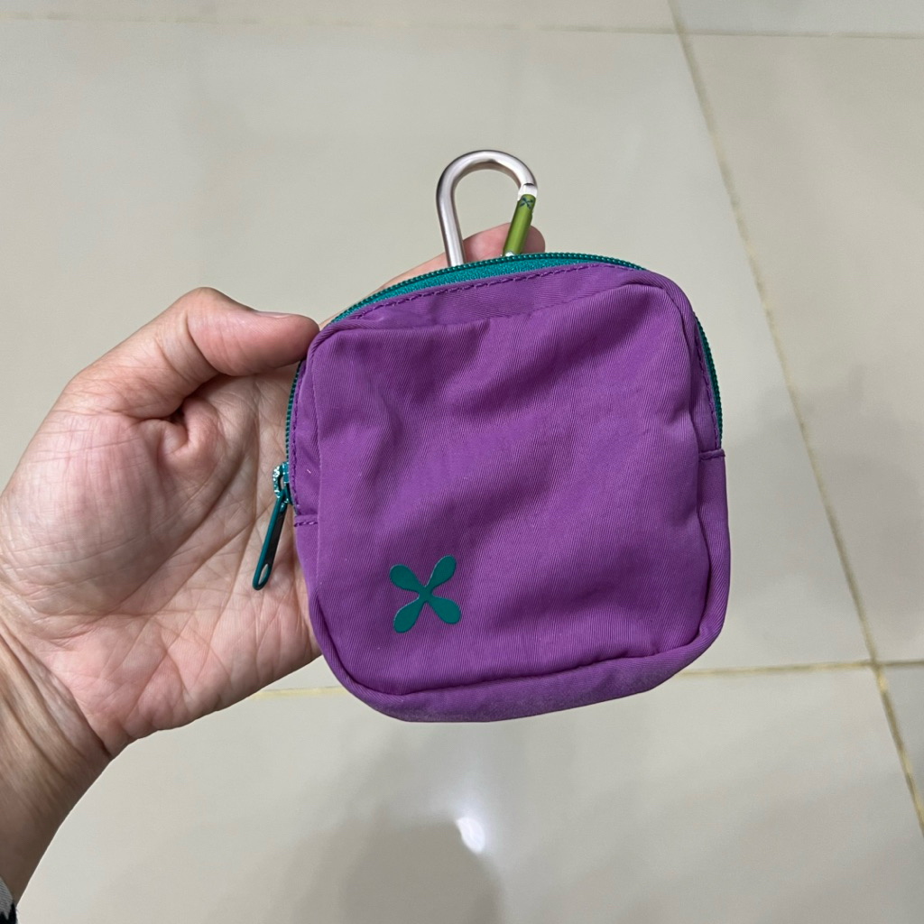 Exsport Square Nylon Coin Holder Pouch / Dompet Koin / Makeup Skincare Mini Bag / Kantong Tempat Cha