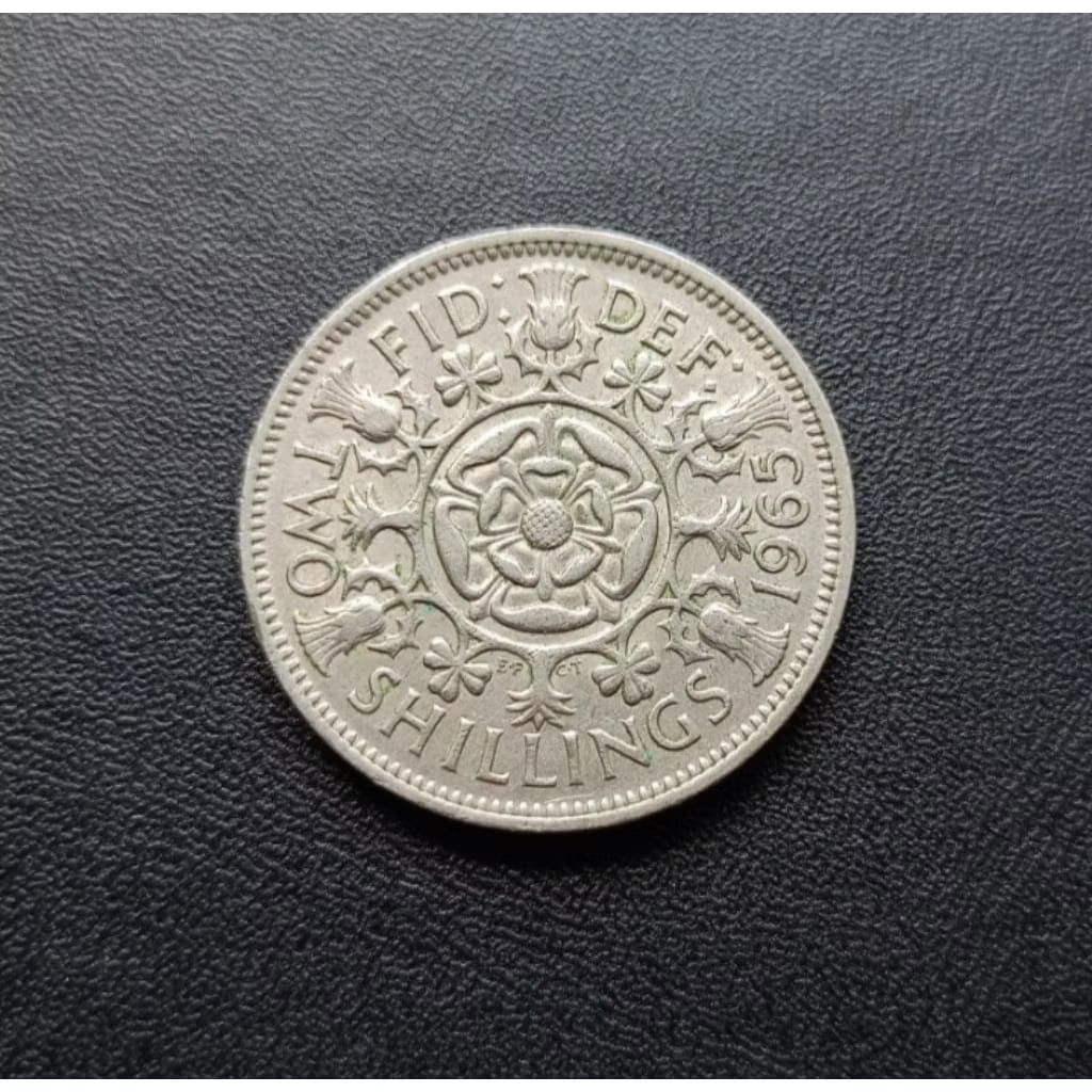 Koin UK 2 Shilling Inggris Britania Koleksi Coin Kuno Lama Antik Asing Luar Negeri Mancanegara