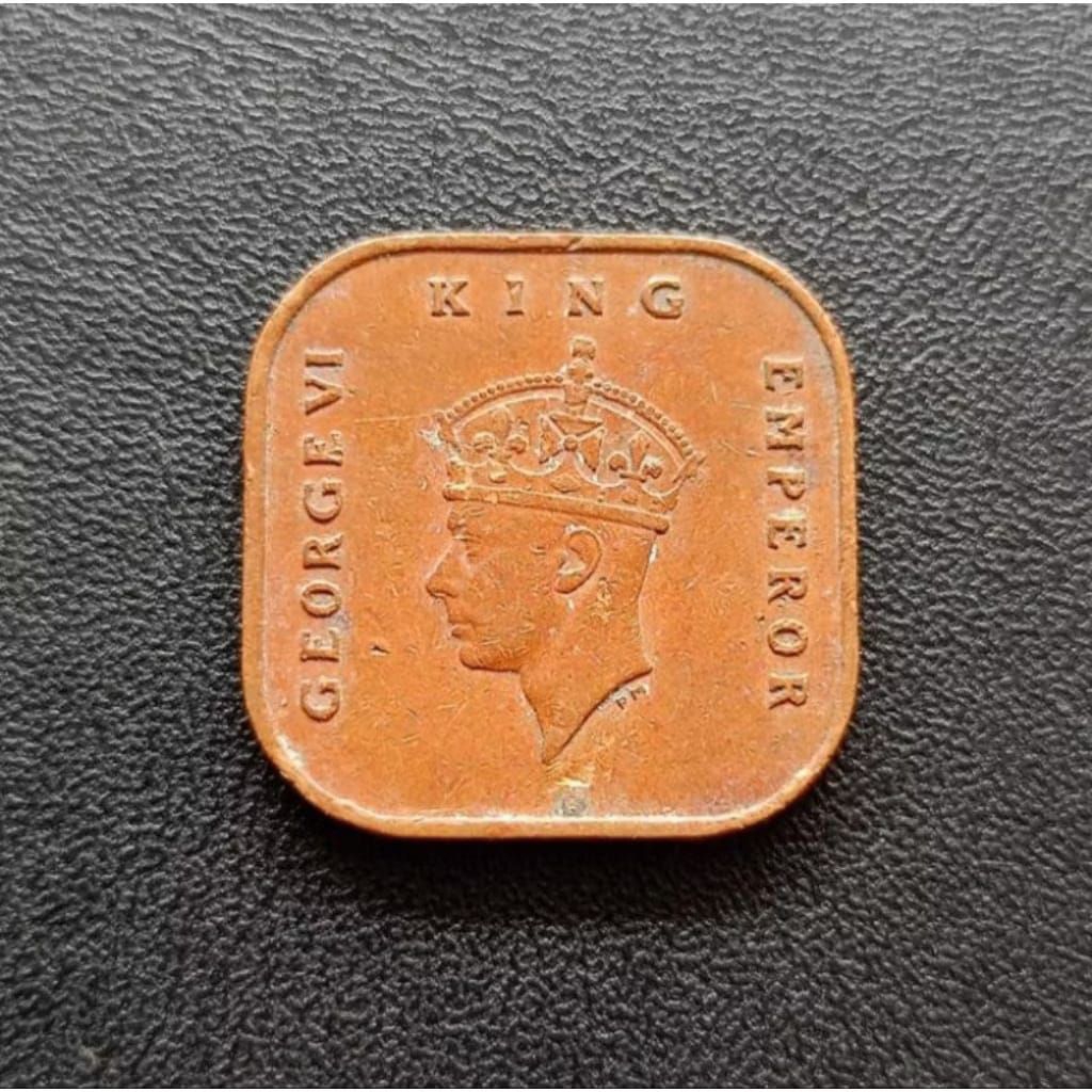 Tp15cf Koin 1 Cent George Malaya Koleksi Coin Logam Bekas Lama Kuno Jadul Antik Langka Asing Luar Ne
