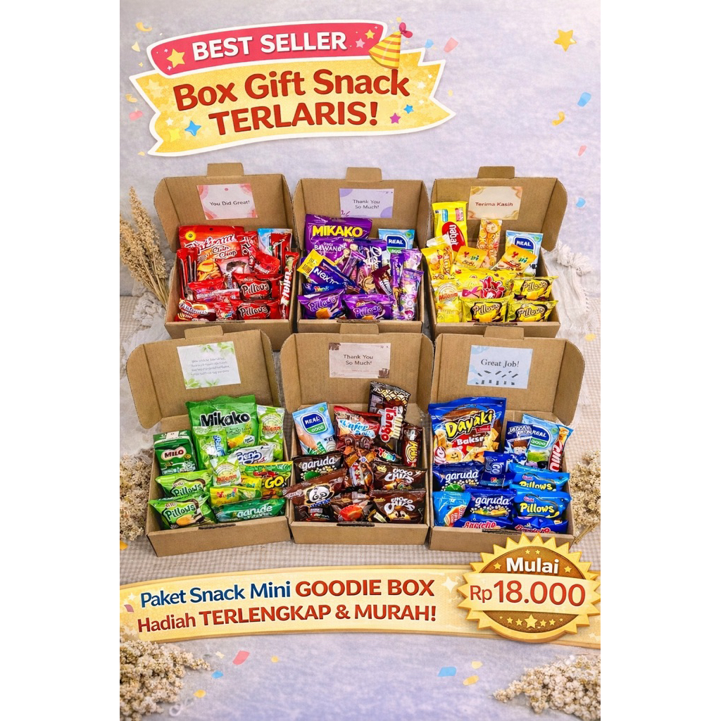 Box gift box snack mini gift mini snack hadiah snack TERMURAH