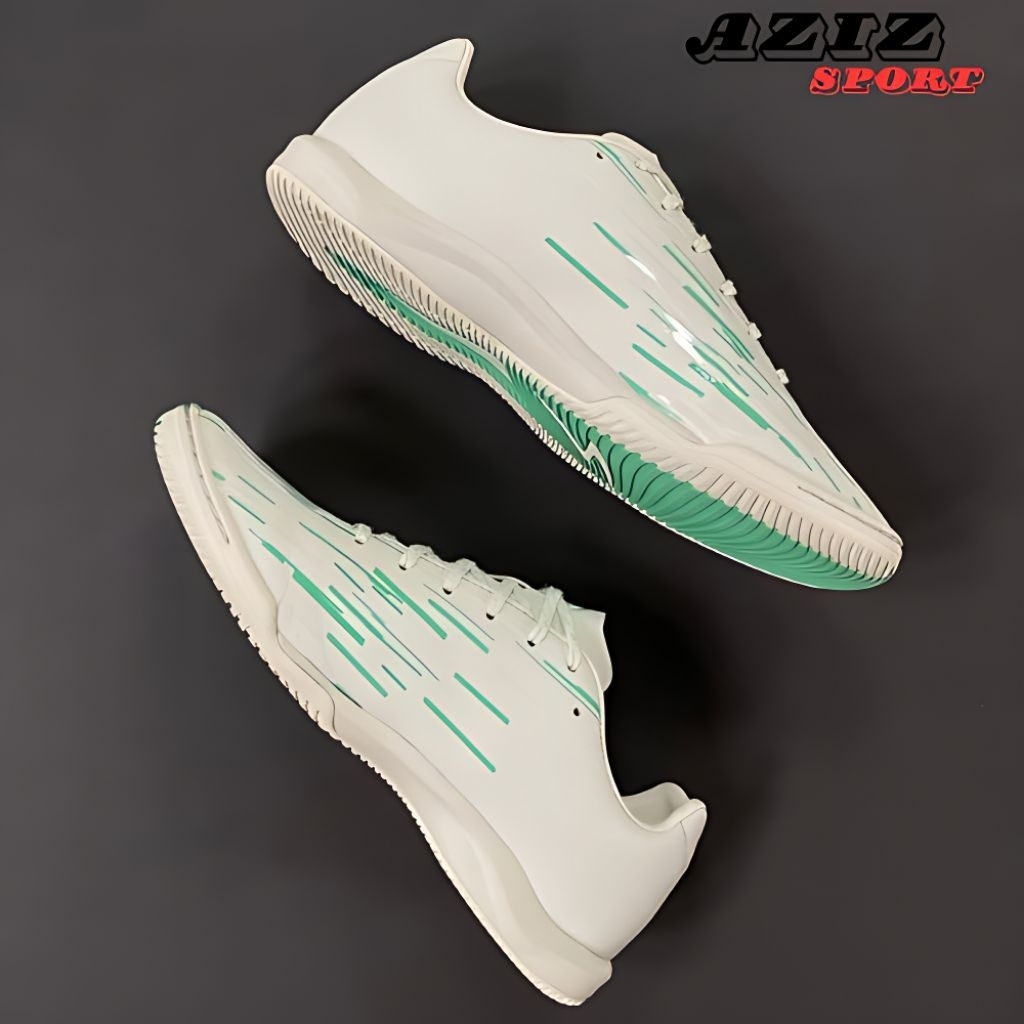 Sepatu Futsal Specs Lightspeed Reborn,hijau putih ,dengan Upper Microfiber Ringan,murah meriah