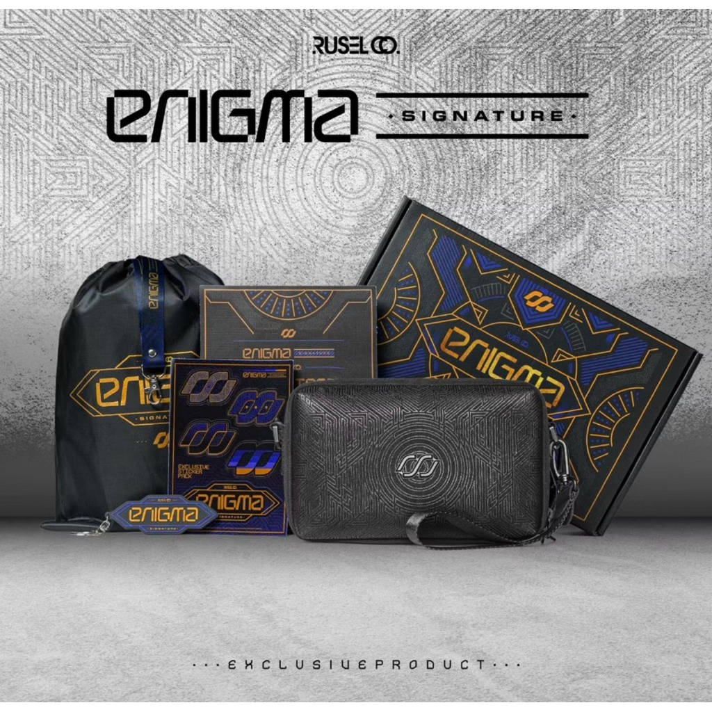 (READY.SIAP.KIRIM) preloved RUSELCO I Handbag Enigma-Signature Exclusive Tas Clutch Pria Waterproof 