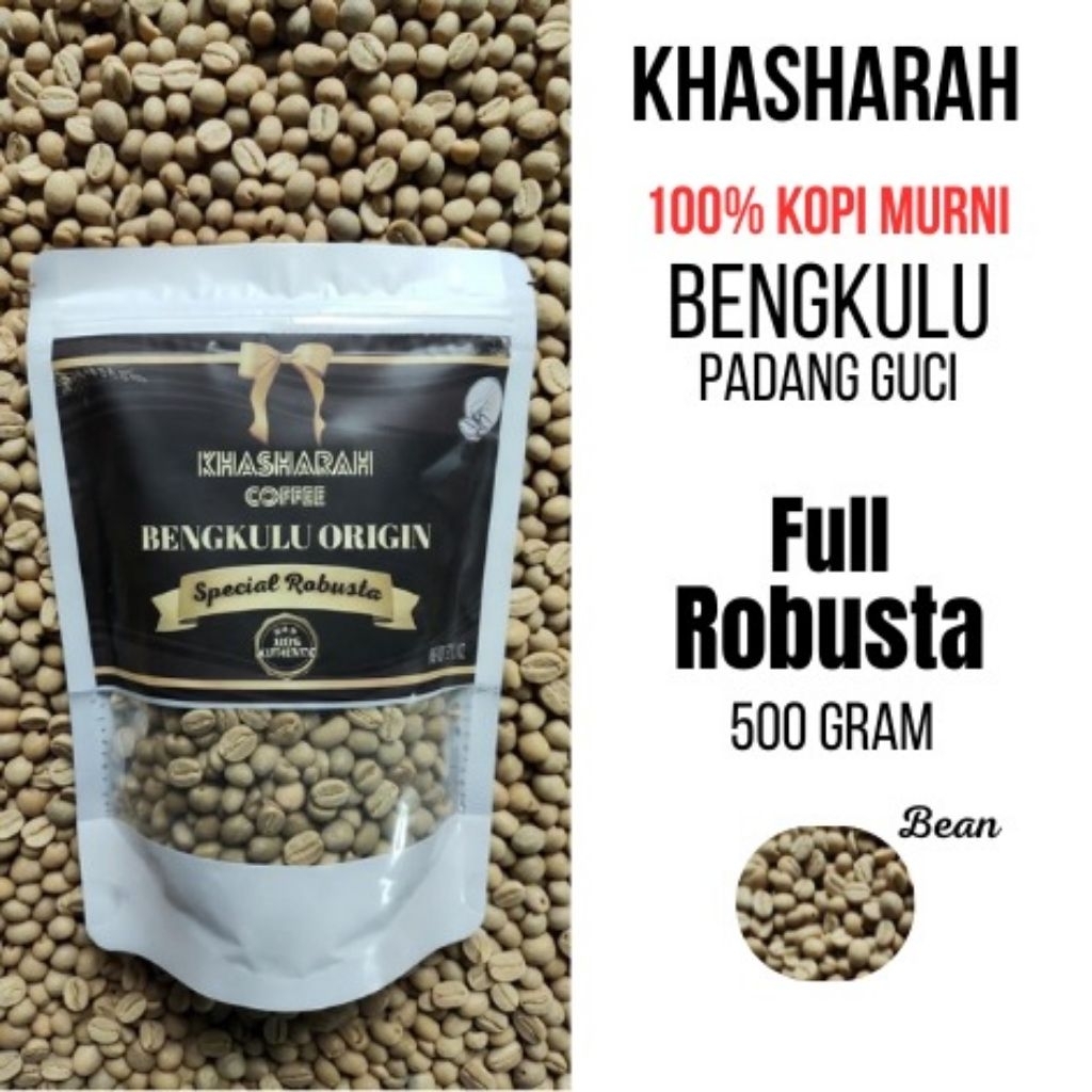 Green Bean Biji Kopi Bengkulu Original Kopi Robusta (500gram)