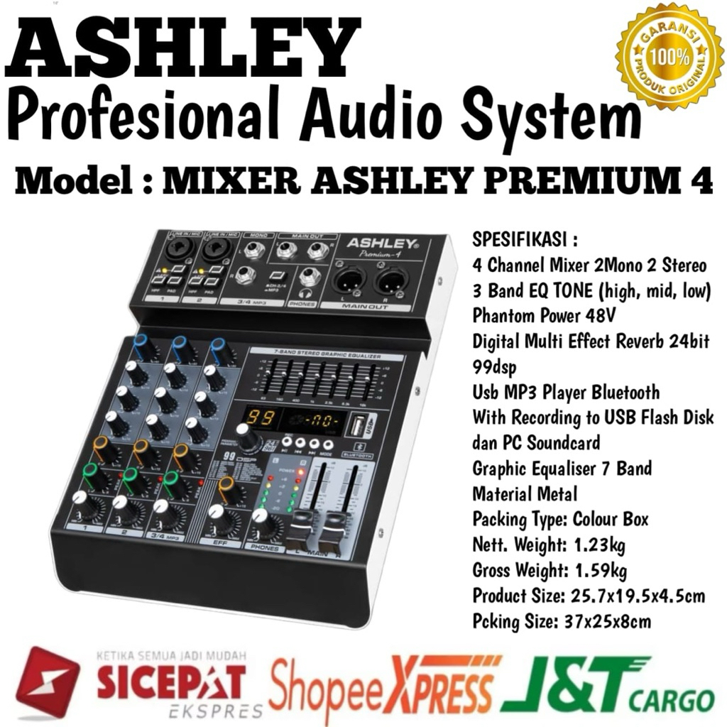 Mixer Ashley Premium 4 Original Mixer 4 Channel Ashley Premium 4