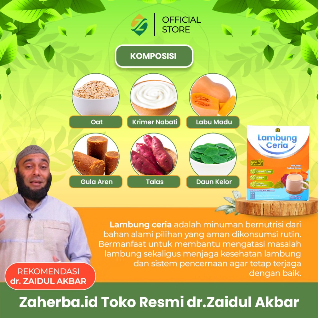 Lambung Ceria 10 Sachet Herbal Dr. Zaidul Akbar