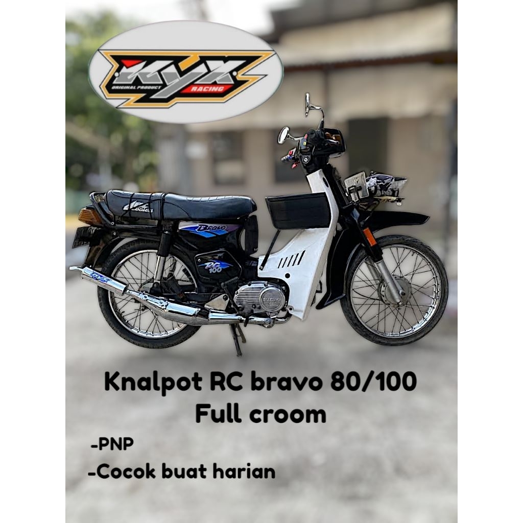 knalpot KYX RC 80/100 model croom KYX racing