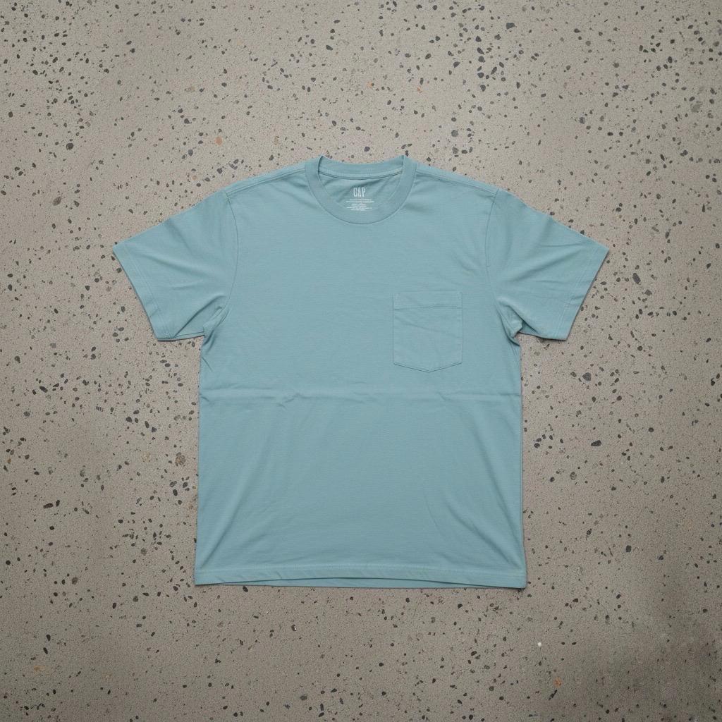 kaos polos biru muda