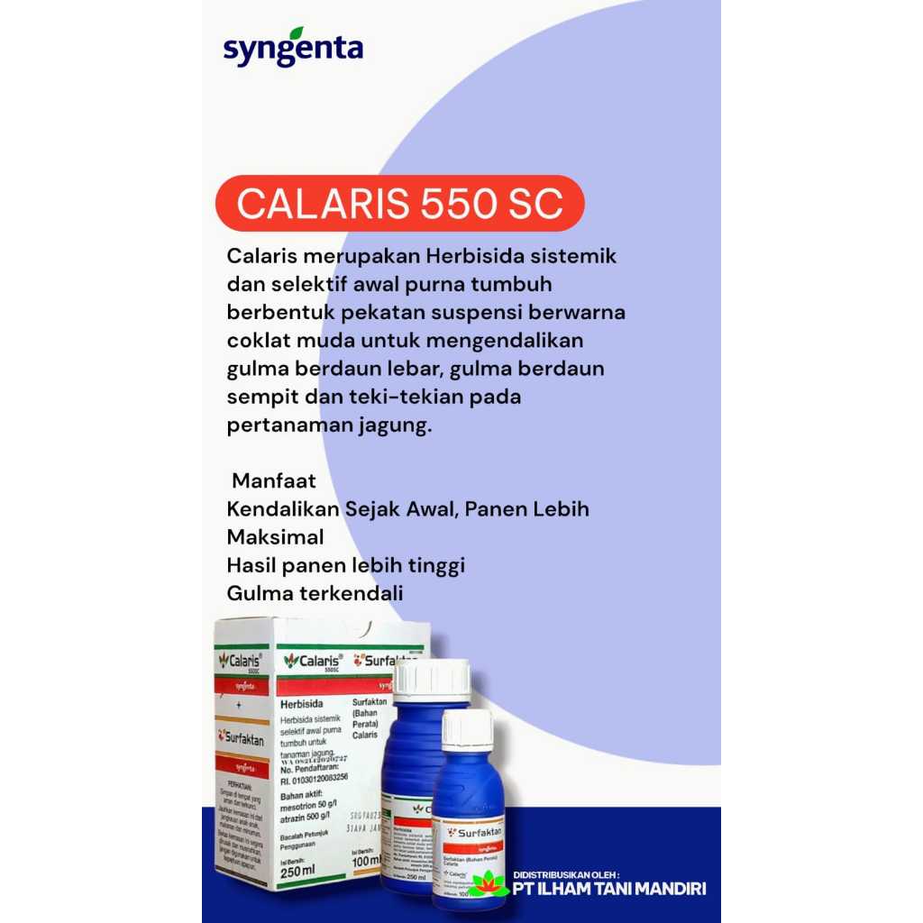 CALARIS 550 SC Herbisida Jagung Syngenta Pembasmi Gulma Daun Lebar Teki 1Liter