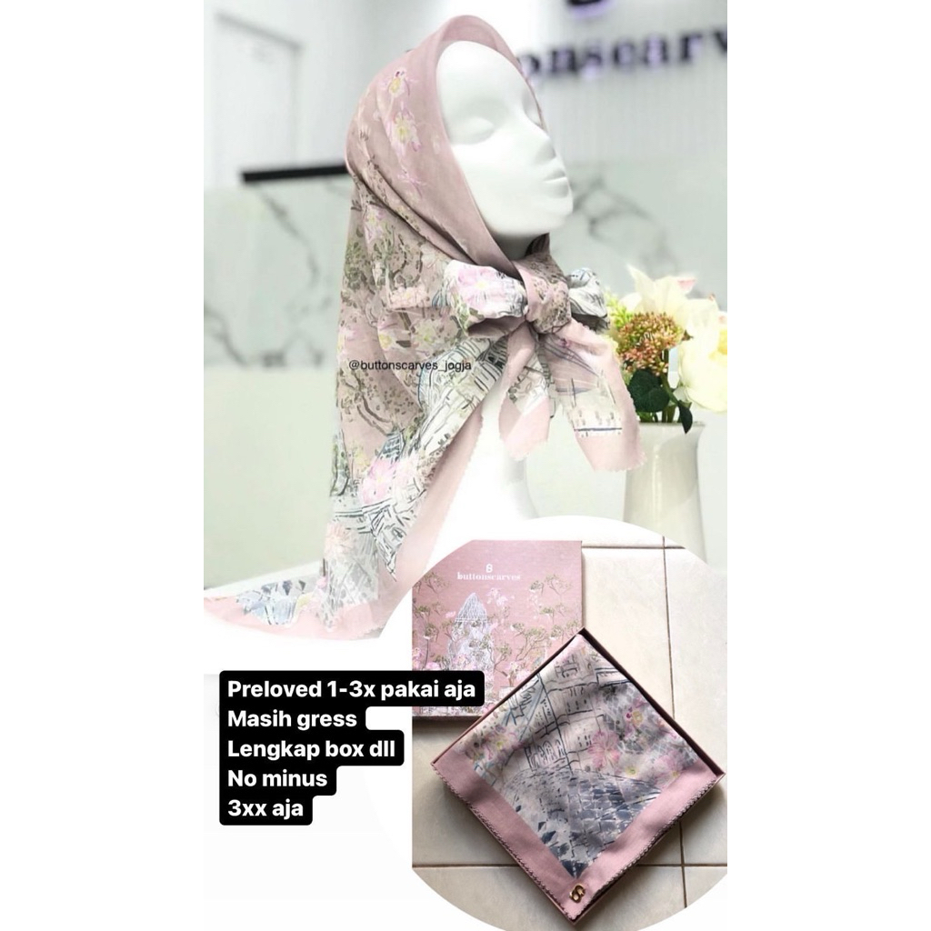 Preloved british pink 1.0 buttonscarves