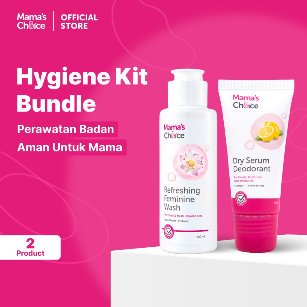 Hygiene Kit - Mama's Choice Exclusive Bundle Feminine Wash dan Deodorant | Feminine Wash Aman untuk 