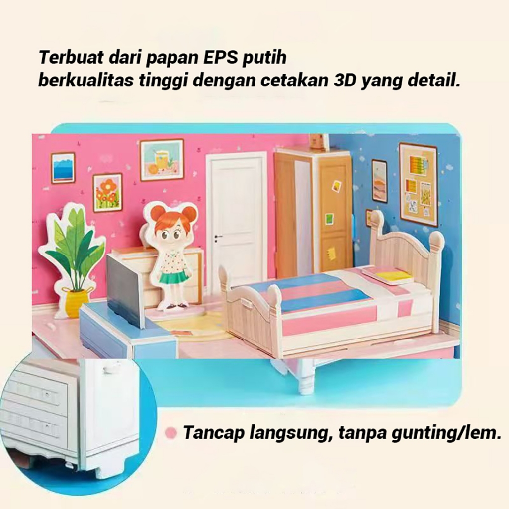 new weebitz mainan puzzle 3d mainan edukasi anak puzzle kertas busa diy rumah diy puzzle 3d