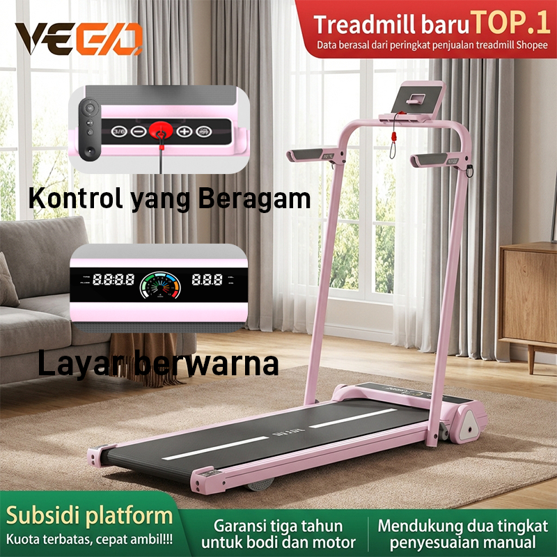 VEEGO MY-HI S30 Treadmill Listrik Walking Pad Running lipat treadmill portable Bluetooth Miring Lipa