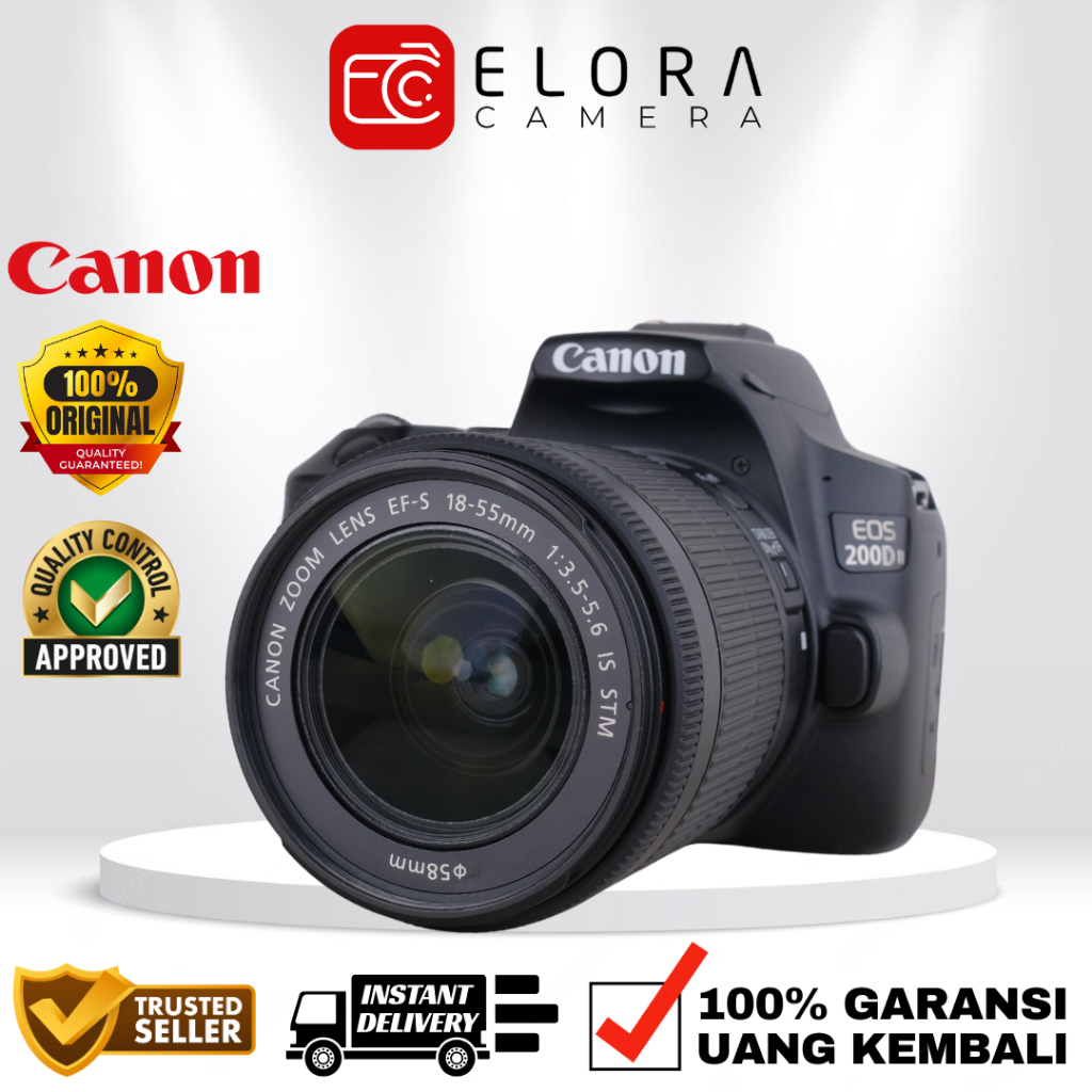 Canon EOS 200D Mark II Kit 18-55mm / Kamera DSLR Canon 200 D Mark II 200D II Kit