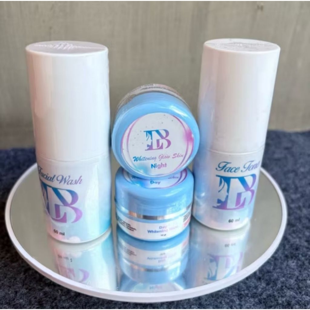 LindaBeauty Whitening Glow Skincare LB Paket Lengkap Mencerahkan Kulit Wajah Merata Memudarkan Flek 