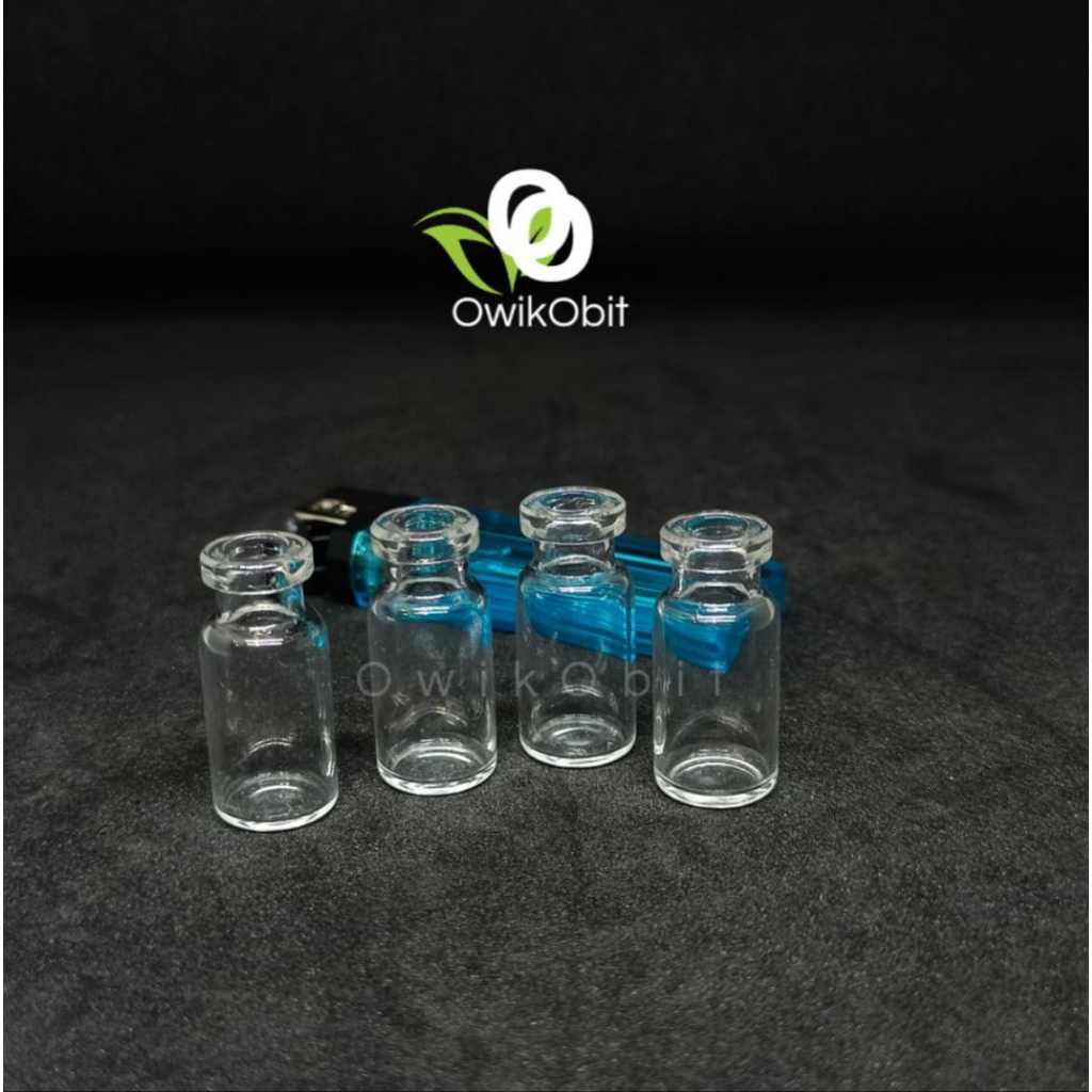 Botol Tester Kaca Vial 3ml Botol Pinisilin (TANPA TUTUP)