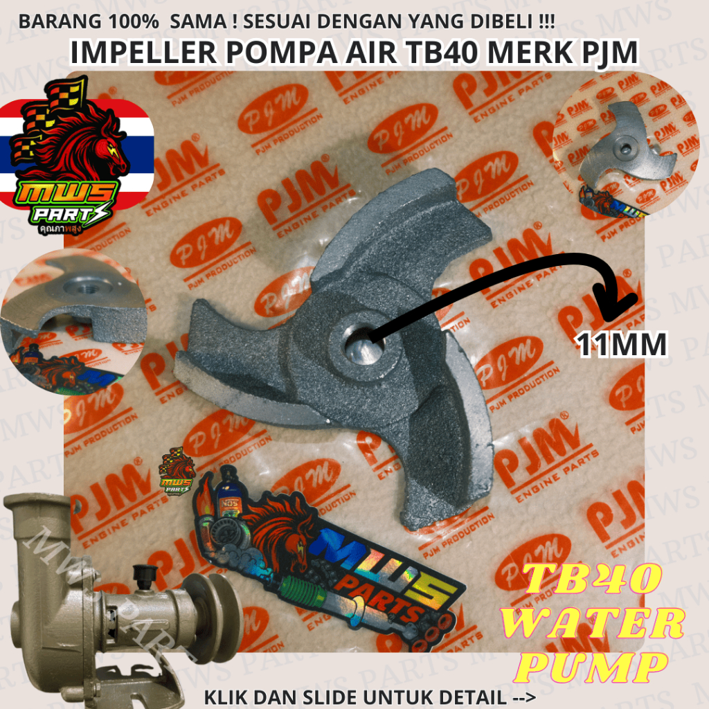 IMPELLER TB40 KIPAS IMPELER POMPA AIR WATER PUMP TB40 1IN 1INC 1INCH POMPA SRIKUALSI DRAG PUMP WATER