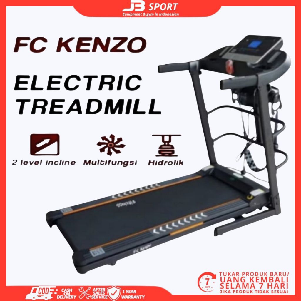 Fitclass-Alat fitness Treadmil elektrik Fc-Kenzo(Original) Alat olahraga Lari ditempat Tridmill