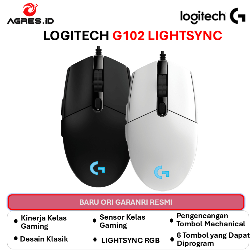 LOGITECH G102 LIGHTSYNC GAMING MOUSE