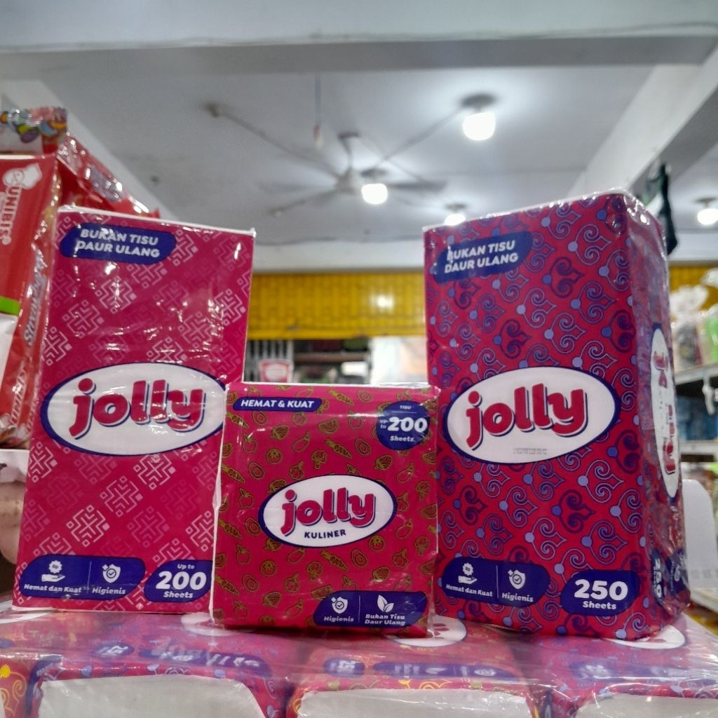 TISSUE JOLLY 250 SHEET 2PLY / TISSUE JOLLY 200 SHEET/TISSUE 200 SHETS POP UP