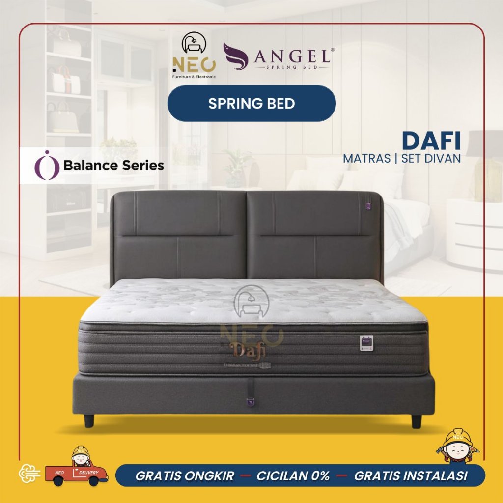 NEO - SPRINGBED ANGEL DAFI  FULLSET KASUR AJA  MATRASS ONLY SET DIVAN RANJANG  TEMPAT TIDUR KING SIZ