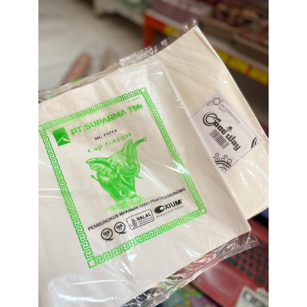 Kertas Nasi / Rice Paper Putih Ukuran 25 x 27 (1 pak 100 lembar)