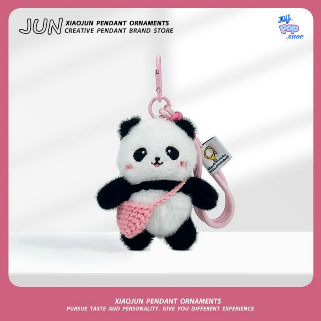 Plush Doll Panda Xiaojun Pendant Ornaments Keychain Bagcharm Gantungan Tas Boneka Panda Lucu