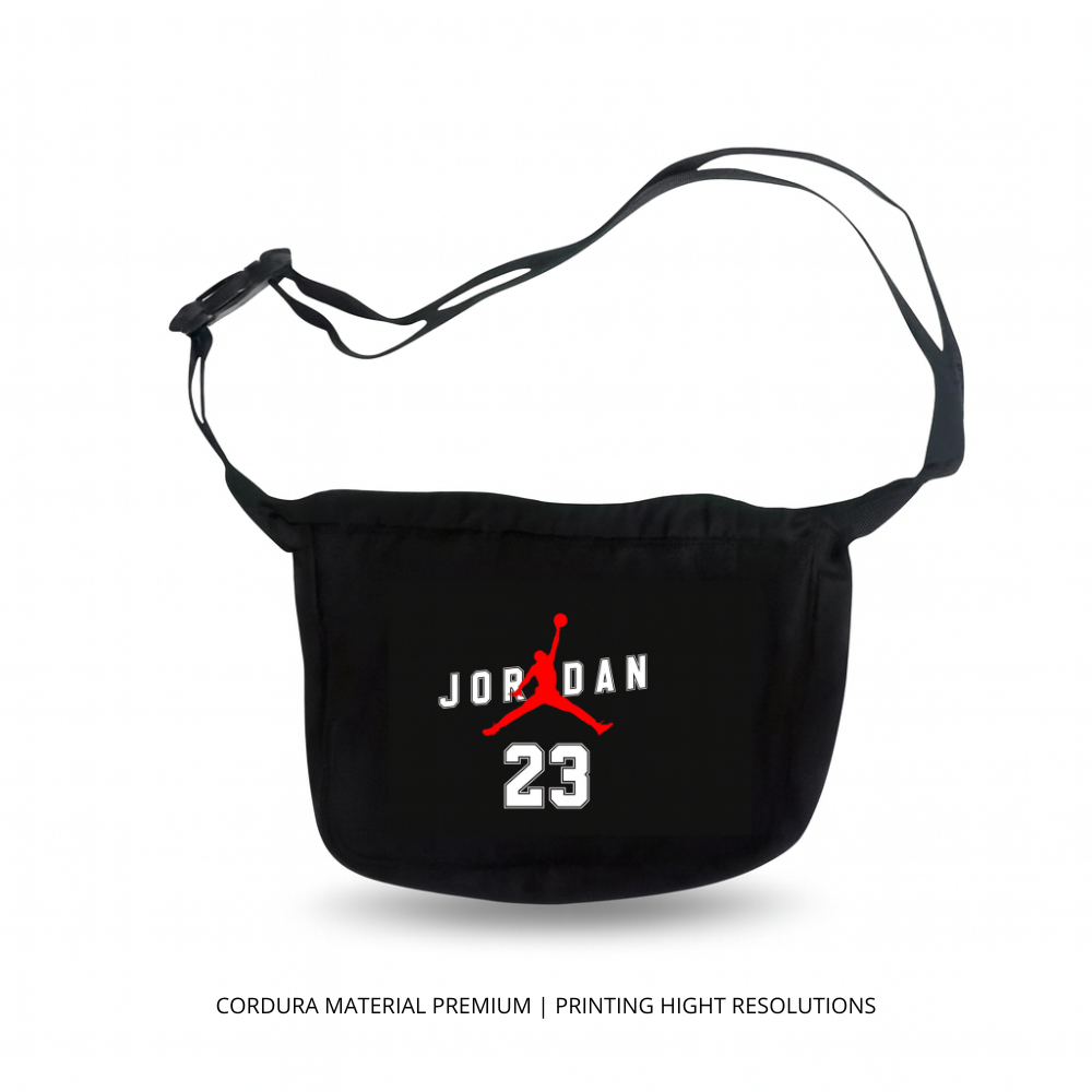 Tas Selempang / Slingbag Pria Dan Wanita Anti Air Semi Canvas - JORDAN 23