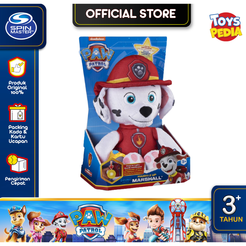 Mainan Boneka Paw Patrol Snuggle Up Pup Marshall