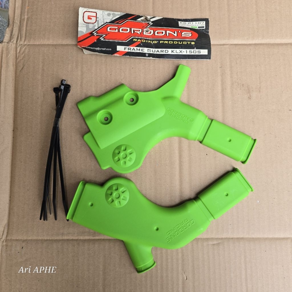 frame guard tutup pelindung rangka KLX 150 GORDON original warna hijau